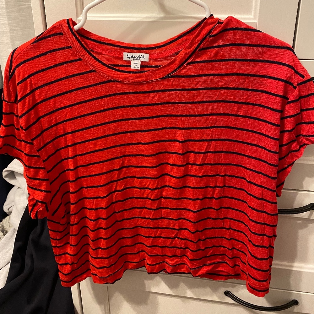 Cropped short sleeve shirt